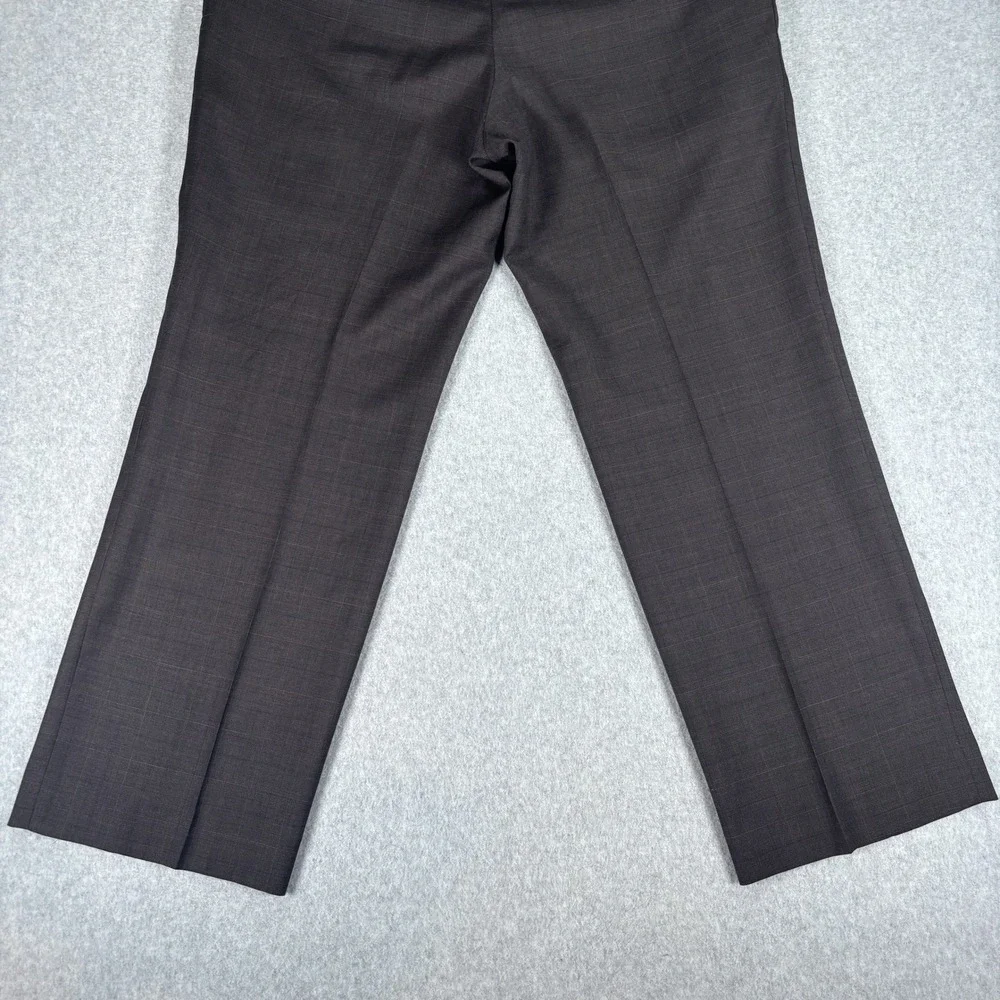 Banana Republic Dress Pants Mens 36x30 Brown Wool Blend Classic Fit Plaid